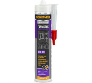 DONEWELL DSK-101 герметик силиконовый универсальный белый 260 мл. (1/12)-